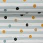 Mobile Preview: ARON Konfetti auf Streifen - senf mint salbei auf weiß - Jersey