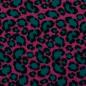 Preview: ANN Viskose-Webware LEO grün-schwarz auf pink