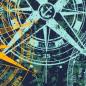 Preview: Kompass blau & gelb KARLI French Terry