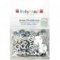 Preview: BabySnap Jersey Ring Druckknöpfe 10 mm, silber