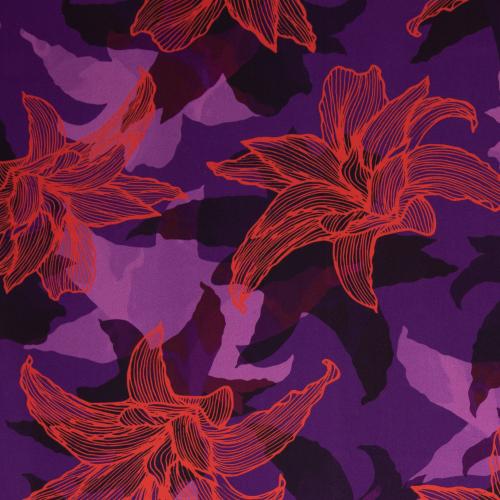 FLAMINGO FLOWERS  by Thorsten Berger  - Viskosewebware