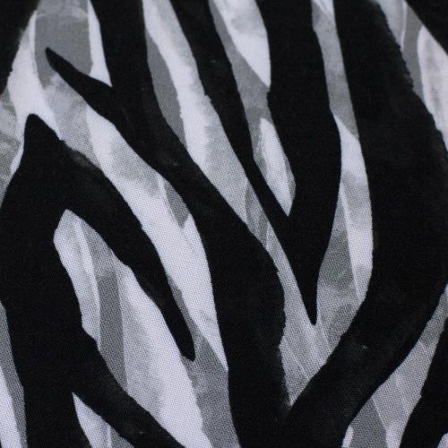 Viskosewebware MAILAND Zebra schwarz-grau-weiß