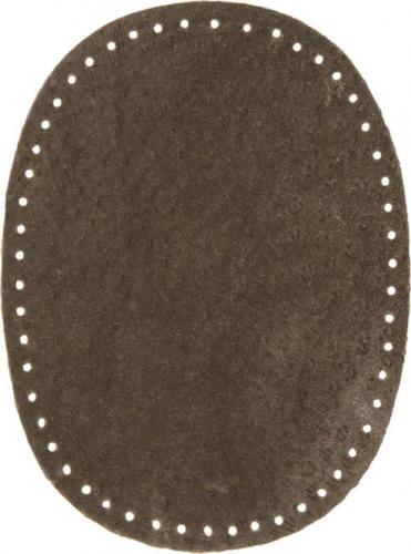 2 Leder-Flecken, ca. 7x9,5cm dunkelbraun - Flicken