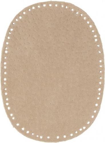 2 Leder-Flecken, ca. 7x9,5cm beige - Flicken