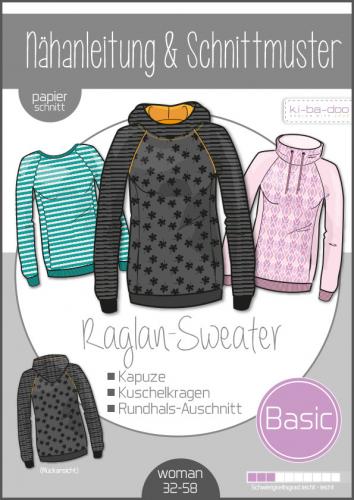 ki-ba-doo DAMEN BASIC Raglan-Sweater Gr. 32-58  - Kibadoo