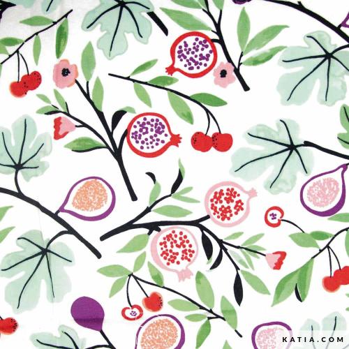 Katia Fabrics Figs & Cherries - Popeline - Webware
