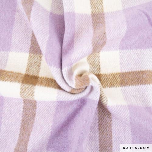 PLAID BIG FLANEL - Lilac & Coffee 