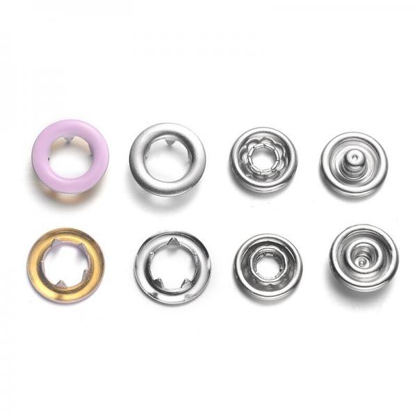 BabySnap Jersey Ring Druckknöpfe 10 mm, rosa