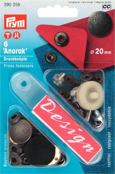 Anorak Druckknöpfe 20mm - altsilber -