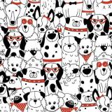 Michael Miller - bow wow wow - HAPPY HOUNDS - Patchworkstoff